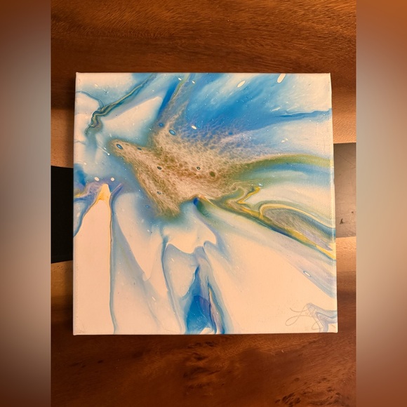 Signed Original Acrylic Abstract Paintings – “Ludi” – 10” x 10” Set of 2 - Picture 3 of 6